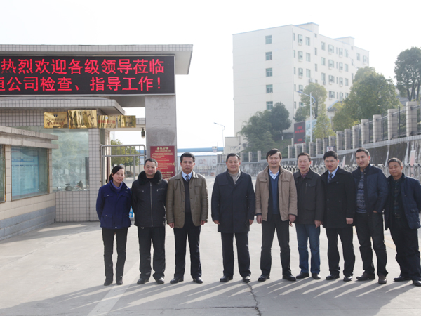 1中聯(lián)重科品質(zhì)管理部部長、評審組組長張鑫（左三）、佳恒公司總經(jīng)理楊永明（左四）、中聯(lián)重科總經(jīng)理劉贛榮（左五）、中聯(lián)重科生